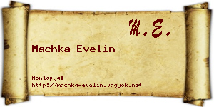 Machka Evelin névjegykártya
